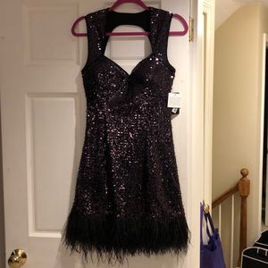 Purple sequin dress